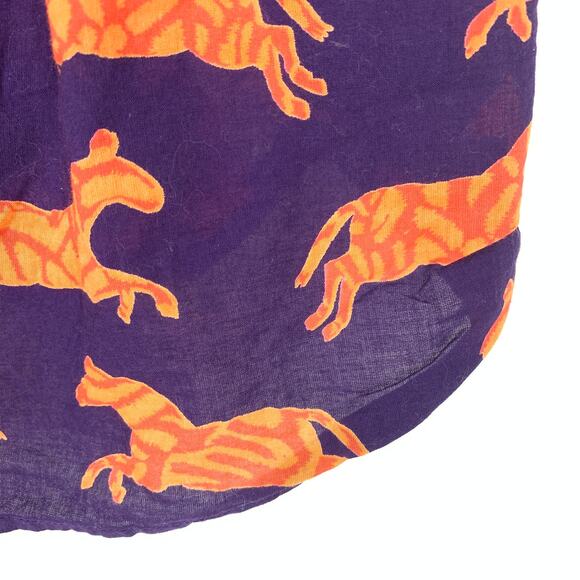 French Connection Tank Top Women's Size 12 Sleeveless Purple Orange Animal Print - Picture 4 of 6